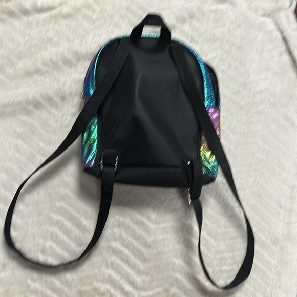 Justice Letter (D) fierce-brave-amazing iridescent color backpack EUC - Picture 5 of 5